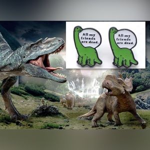$3🦖Funny Dinosaur Enamel Stud Earrings🦖New🦖$3 WHEN BUNDLED WITH 3. STAINLESS STE